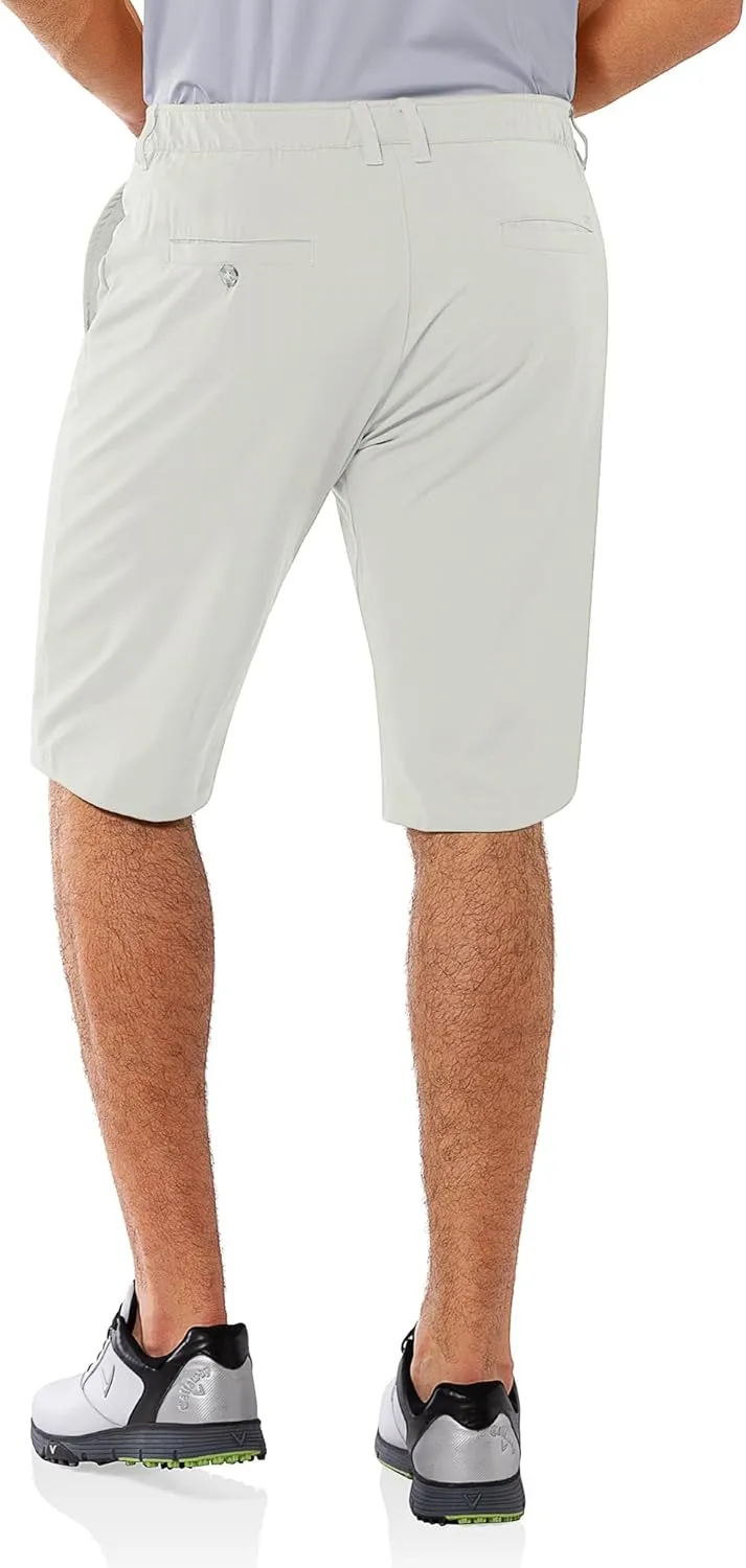 33,000ft Men's Golf Shorts Dry Fit, Lightweight Quick Dry Golf Stretch Shorts with Pockets 11" Inseam for Travel Casual
