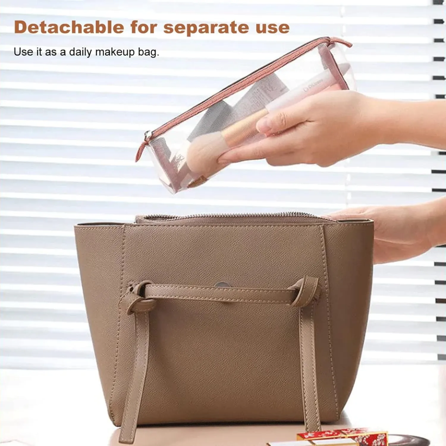 4-in-1 Travel Cosmetic Storage Bag - Organize Your Beauty Essentials On-the-Go (Purple)