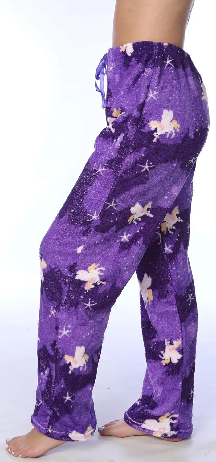 Active Club Womens Valentine Pajama Pants - Valentine PJ Fleece Lounge PJs for Women, Fun Cute Pajama Pants for Women