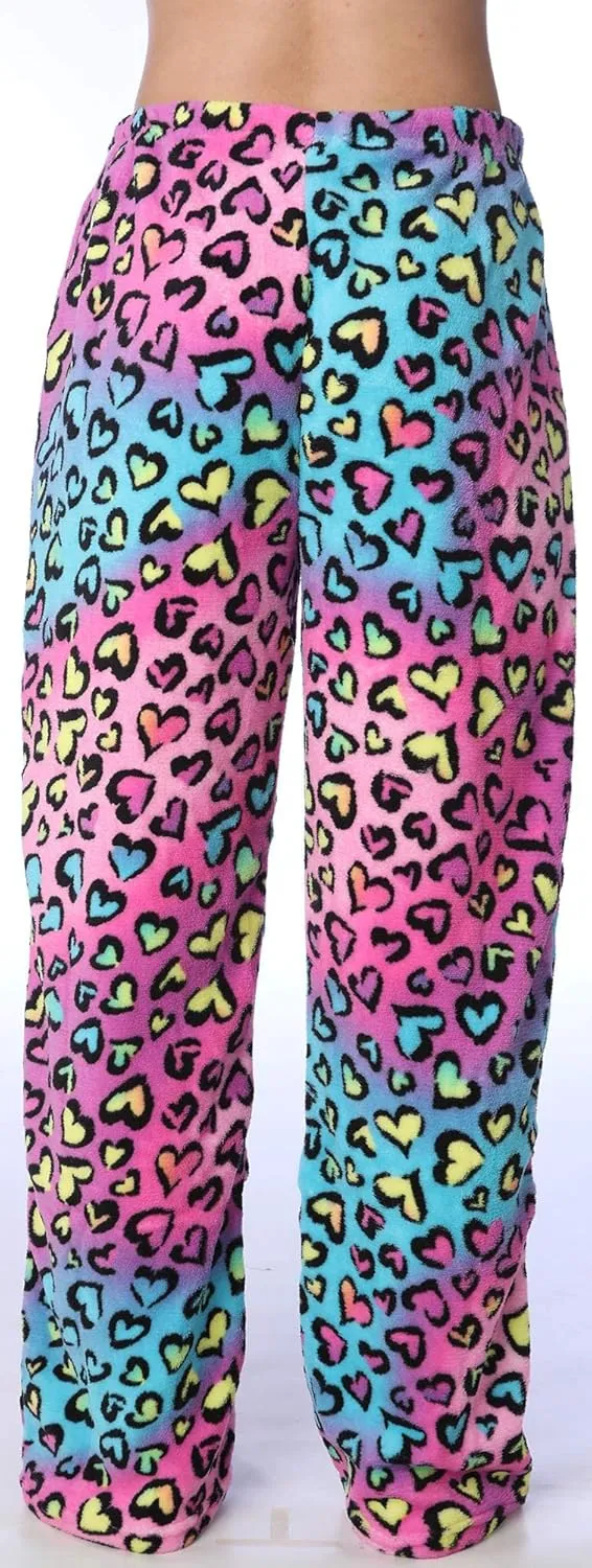 Active Club Womens Valentine Pajama Pants - Valentine PJ Fleece Lounge PJs for Women, Fun Cute Pajama Pants for Women