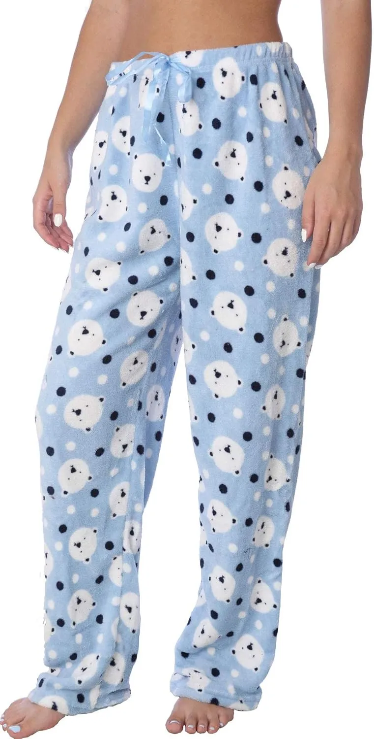 Active Club Womens Valentine Pajama Pants - Valentine PJ Fleece Lounge PJs for Women, Fun Cute Pajama Pants for Women