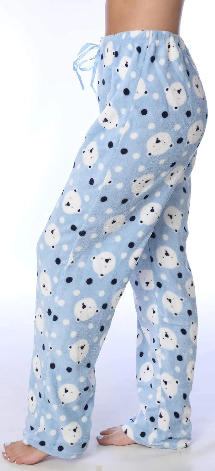 Active Club Womens Valentine Pajama Pants - Valentine PJ Fleece Lounge PJs for Women, Fun Cute Pajama Pants for Women