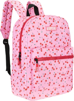 AEROPOSTALE Fieldtrip Unisex Backpack - AE Mens and Womens Bag for Everyday Use - Cherries Jubilee