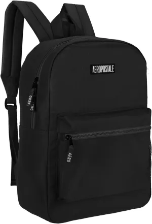 AEROPOSTALE Fieldtrip Unisex Backpack - AE Mens and Womens Bag for Everyday Use - Rubbler Patch Black