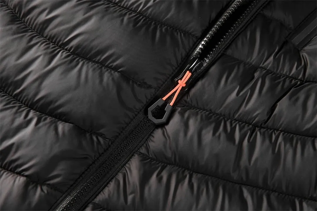Alloaone Men Windbreaker Hooded Parkas Warm Jacket Lightweight Cotton Padded Jacket Coat