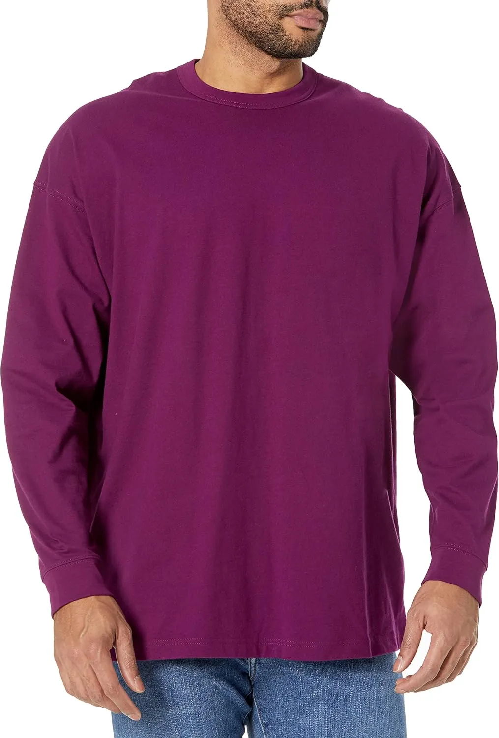 Amazon Aware Men's Oversized Heavyweight Cotton Long-Sleeve T-Shirt