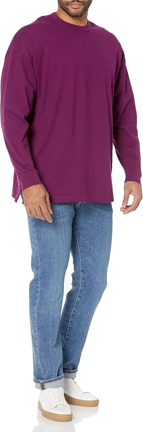 Amazon Aware Men's Oversized Heavyweight Cotton Long-Sleeve T-Shirt
