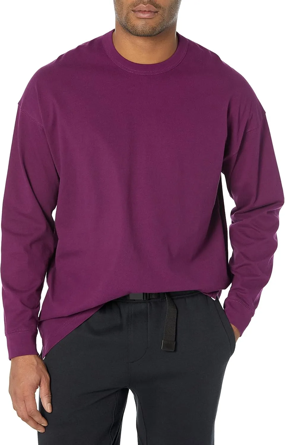 Amazon Aware Men's Oversized Heavyweight Cotton Long-Sleeve T-Shirt