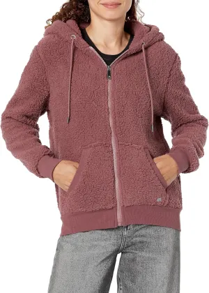 Andrew Marc Women's Teddy Fleece Full Zip Hooded Jacket