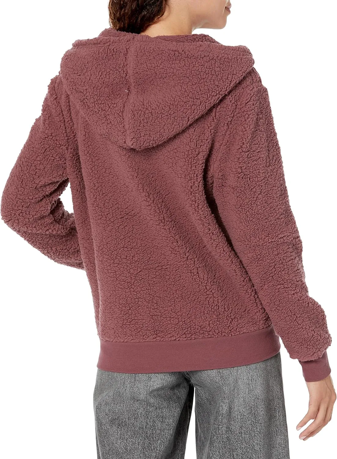 Andrew Marc Women's Teddy Fleece Full Zip Hooded Jacket