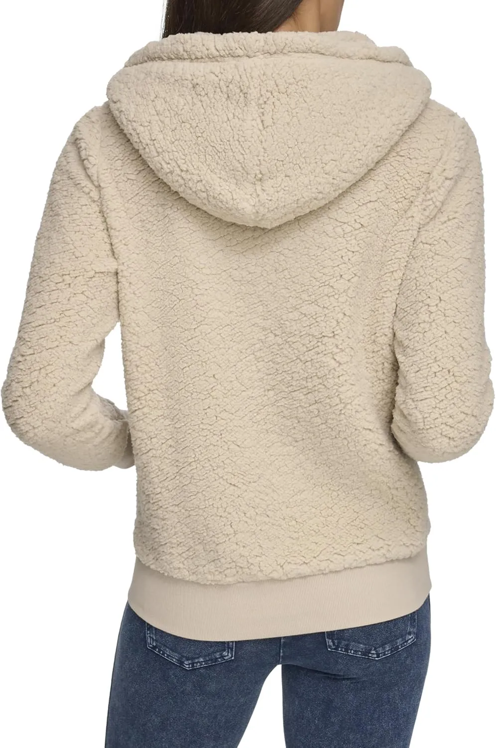 Andrew Marc Women's Teddy Fleece Full Zip Hooded Jacket