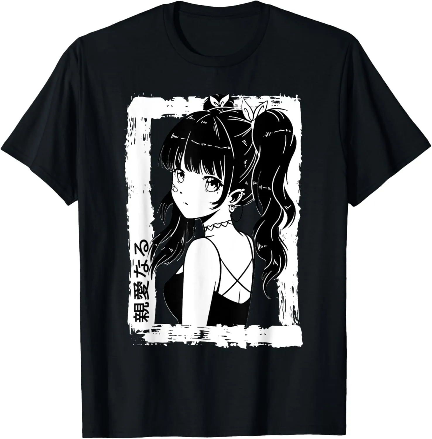 Anime Goth Girl Otaku Japanese Aesthetic Vaporwave Anime T-Shirt