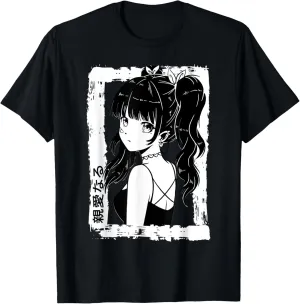Anime Goth Girl Otaku Japanese Aesthetic Vaporwave Anime T-Shirt