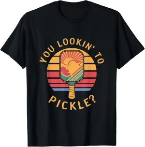 Are You Looking to Pickle? Vintage Sunset Pickleball T-Shirt