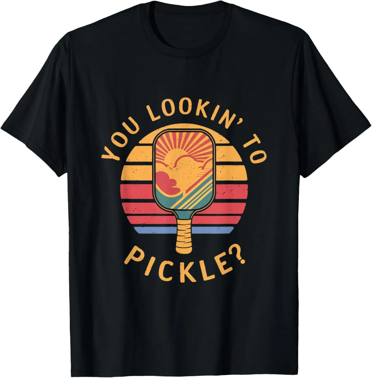 Are You Looking to Pickle? Vintage Sunset Pickleball T-Shirt