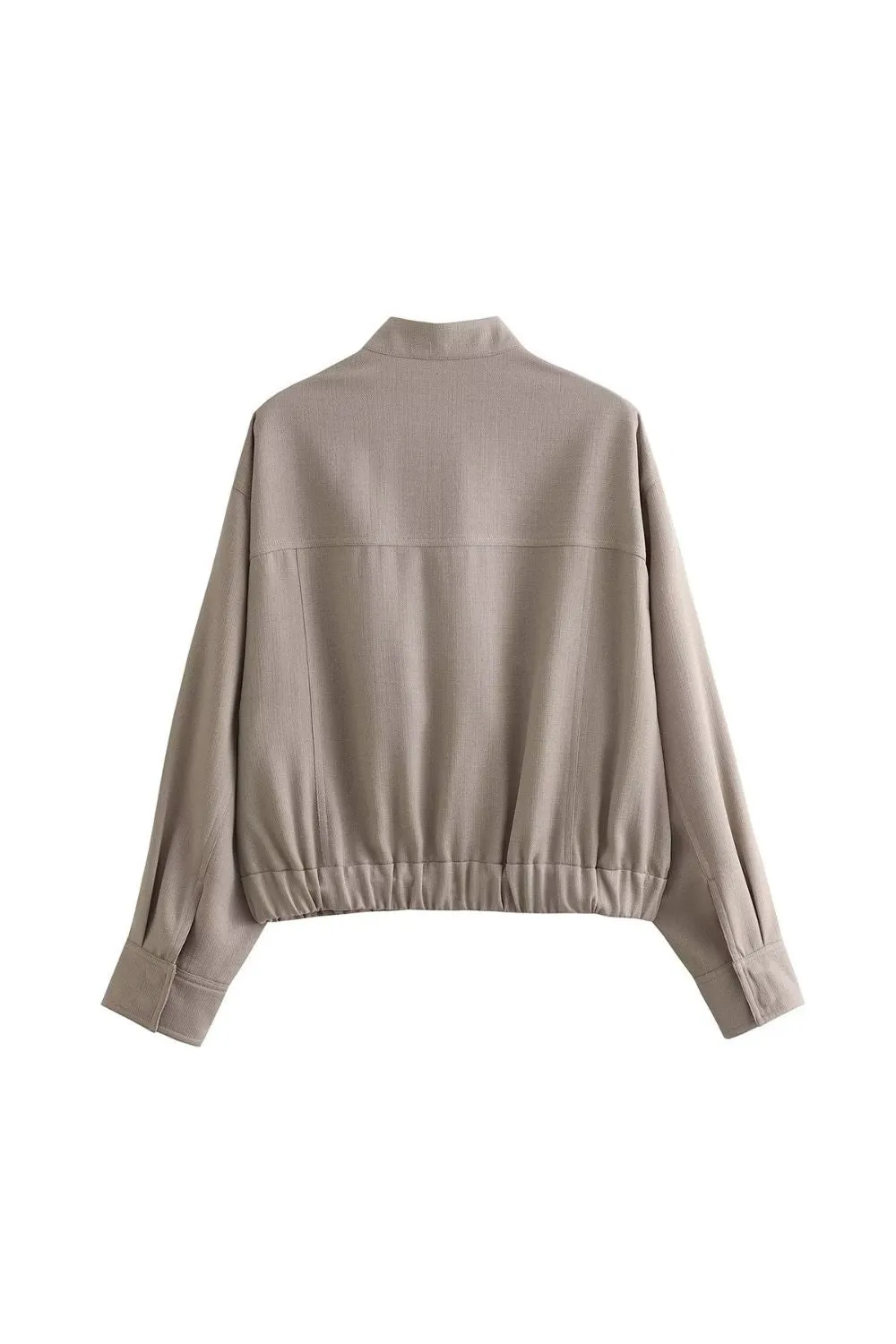 'Aubrey' Cropped Linen-Cotton Blend Jacket
