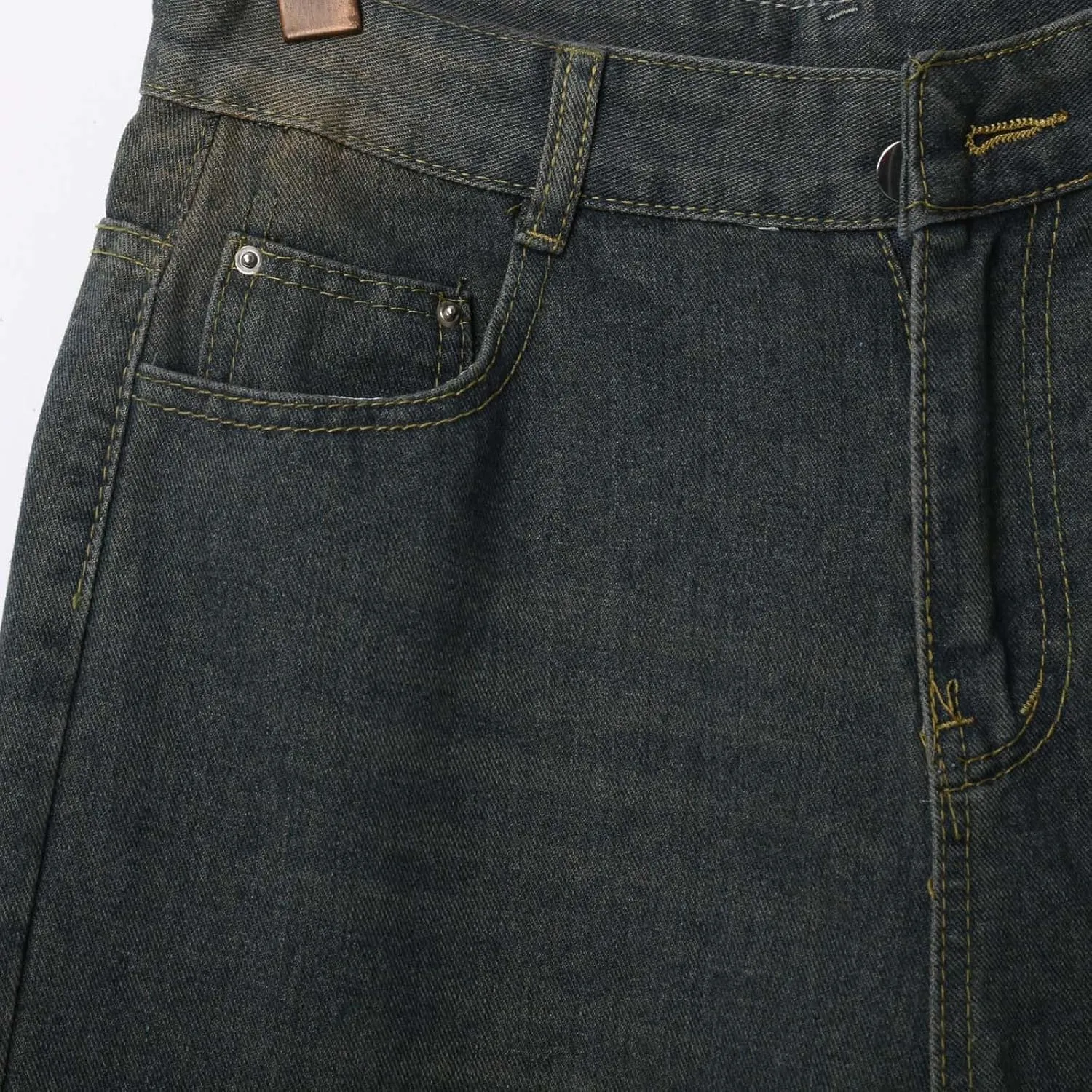 Baggy Jean Shorts for Men Summer Casual Loose Fit Hip Hop Long Denim Shorts with Pockets