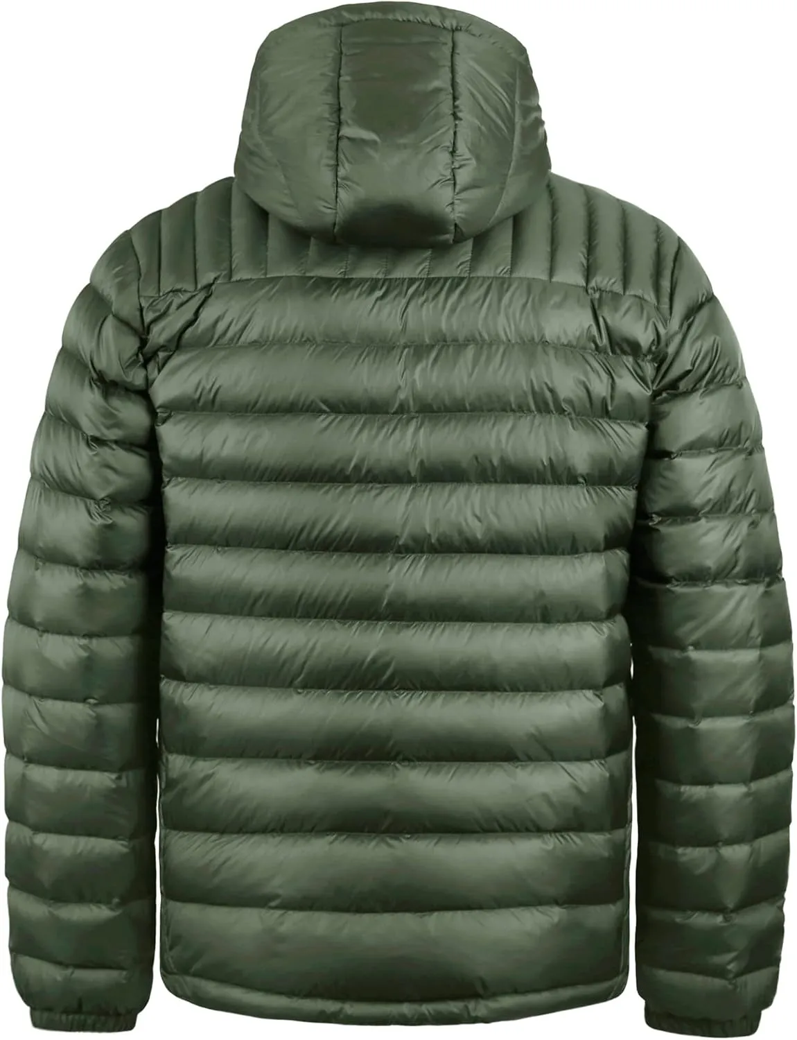 Bakery Men's Down Jacket Hooded Packable Down Puffer Jacket Lightweight Water-Resistant Insulated Down Jacket