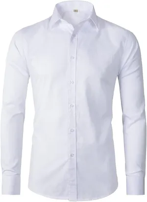 Beninos Men's Dress Shirts Casual Long Sleeve Button Down Shirt