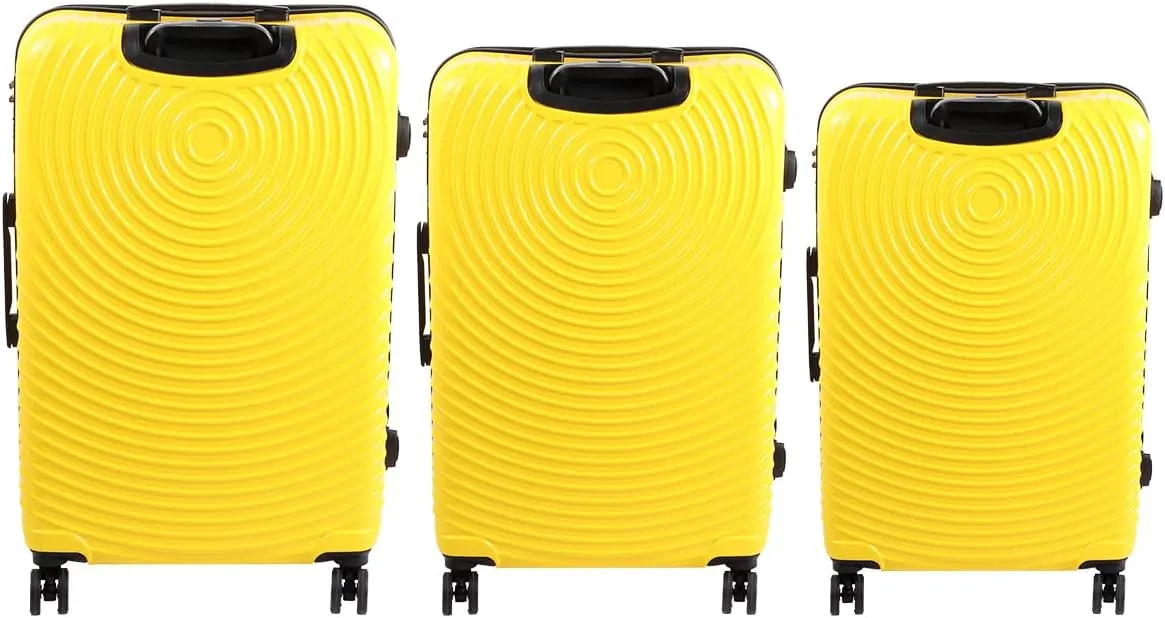 BiggDesign 3 Piece Hard Luggage Sets with Spinner Wheels, Suitcases with Wheels, Luggage Set with 100% ABS, Noice-Free Silent Wheels, Aluminum Soft Touch Suitcase Handle, TSA Lock 20" | 24" | 28"