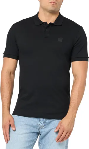 BOSS Men's Square Patch Logo Slim Fit Pique Polo Shirt