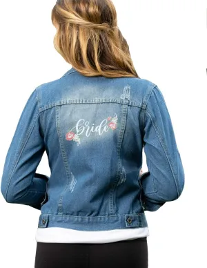 Bride Jean Jacket, Bride Jean Jacket for Wedding, Wedding Jean Jackets for Bride, Future Mrs Jacket