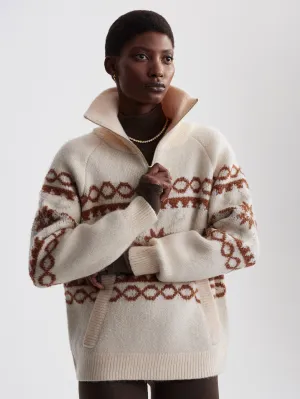 Cai Fairisle Half Zip