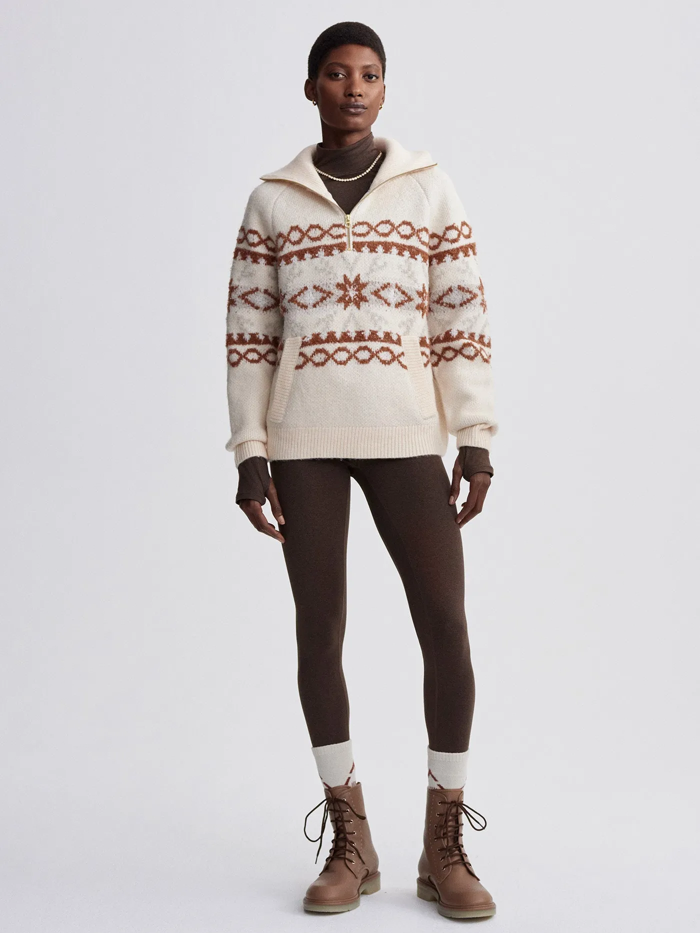Cai Fairisle Half Zip