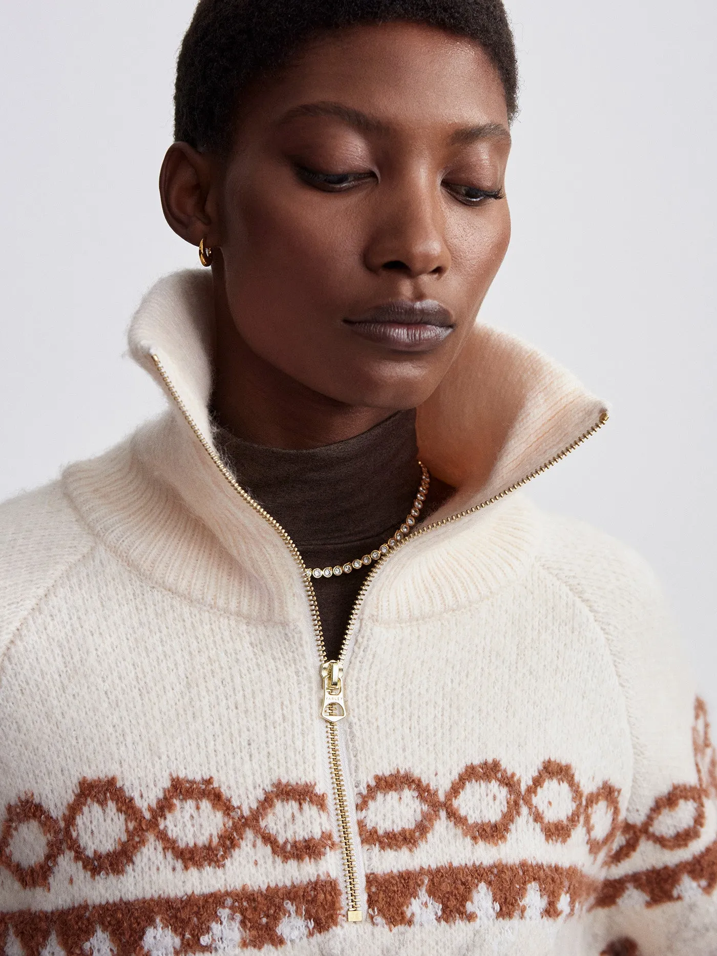 Cai Fairisle Half Zip