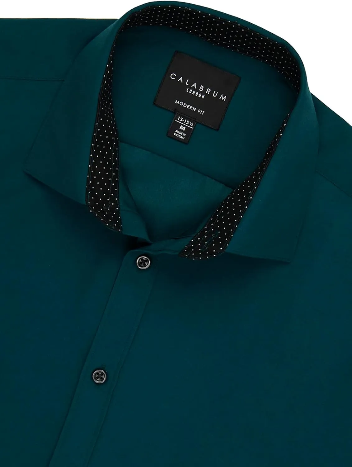 Calabrum Mens Long Sleeve Wrinkle Free Performance Dress Shirt