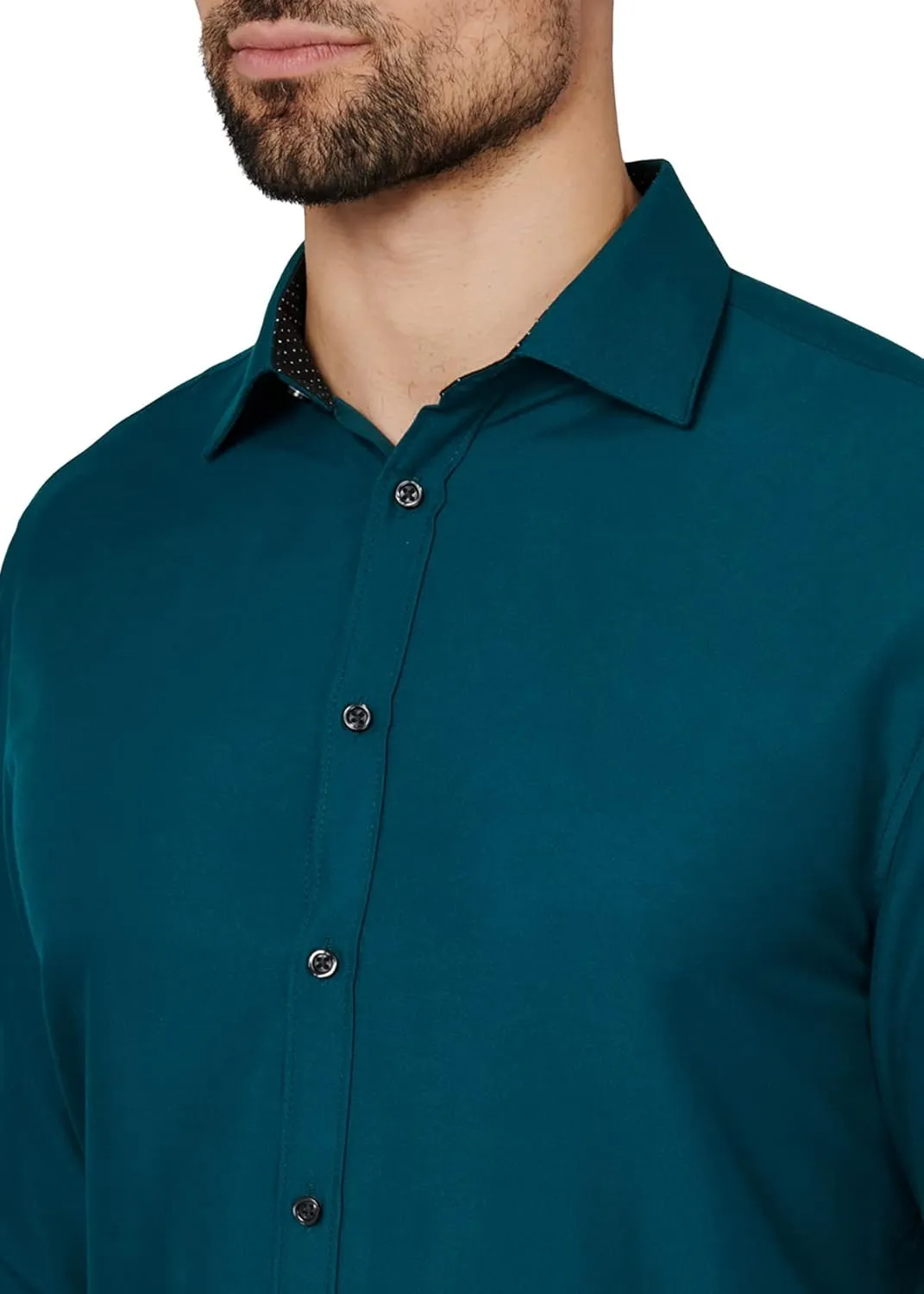 Calabrum Mens Long Sleeve Wrinkle Free Performance Dress Shirt