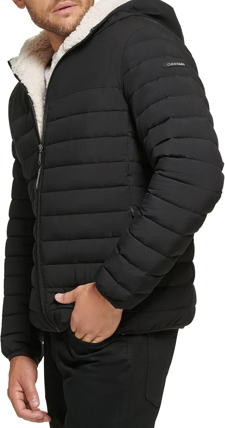 Calvin Klein Men's Mid-weight Sherpa Lined Puffer