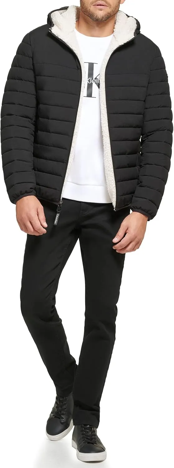 Calvin Klein Men's Mid-weight Sherpa Lined Puffer