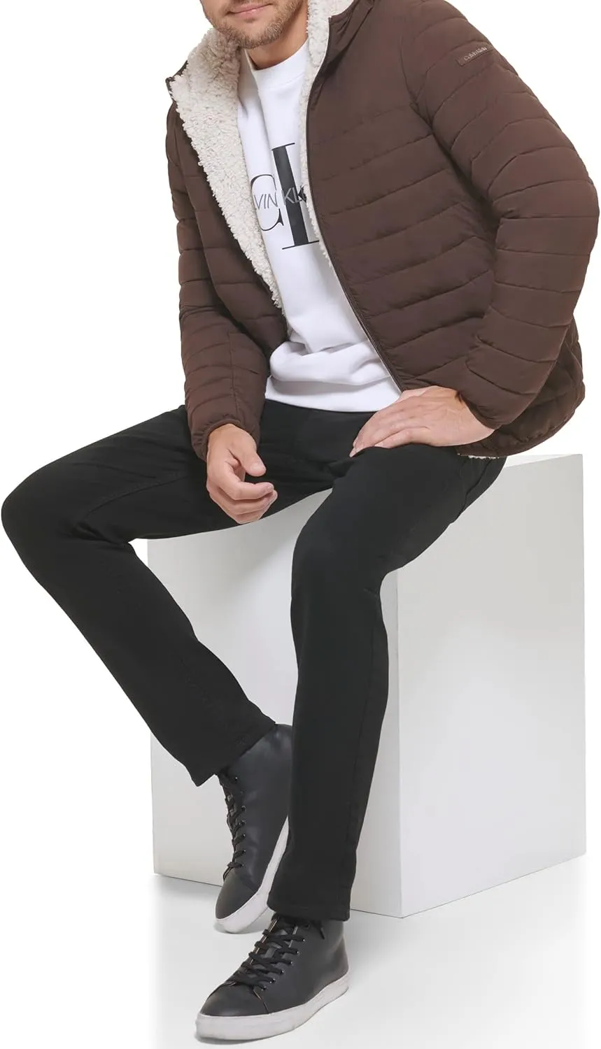 Calvin Klein Men's Mid-weight Sherpa Lined Puffer