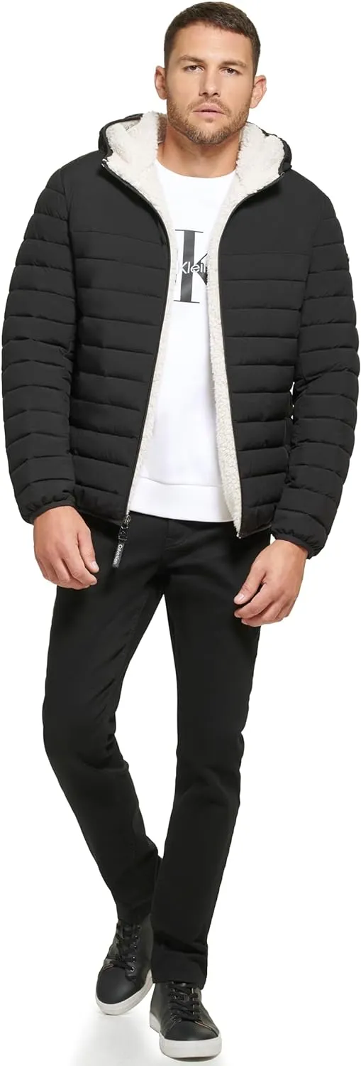 Calvin Klein Men's Mid-weight Sherpa Lined Puffer