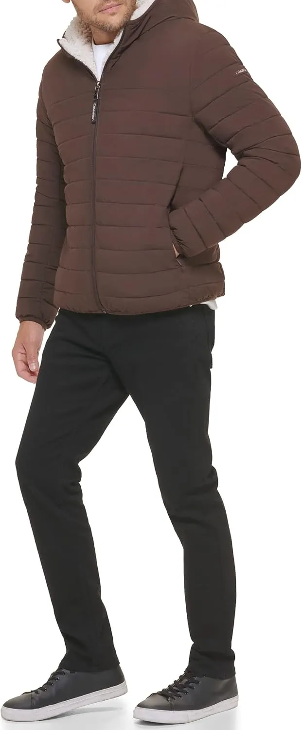 Calvin Klein Men's Mid-weight Sherpa Lined Puffer