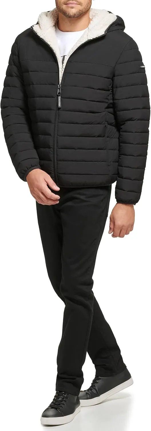 Calvin Klein Men's Mid-weight Sherpa Lined Puffer