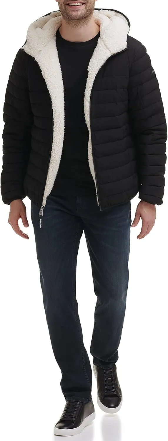 Calvin Klein Men's Mid-weight Sherpa Lined Puffer