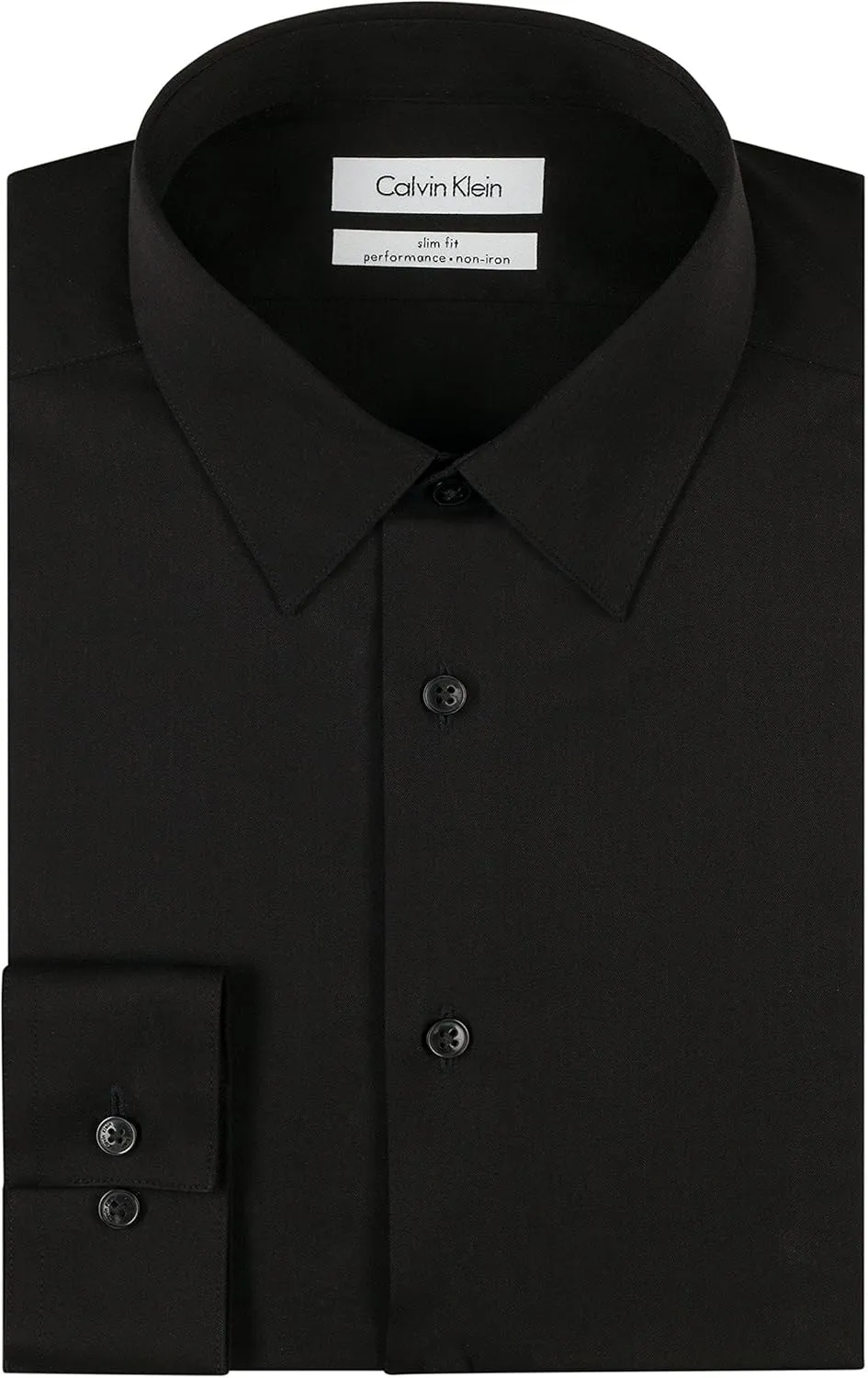Calvin Klein Men's Slim Fit Non-Iron Herringbone Dress Shirt