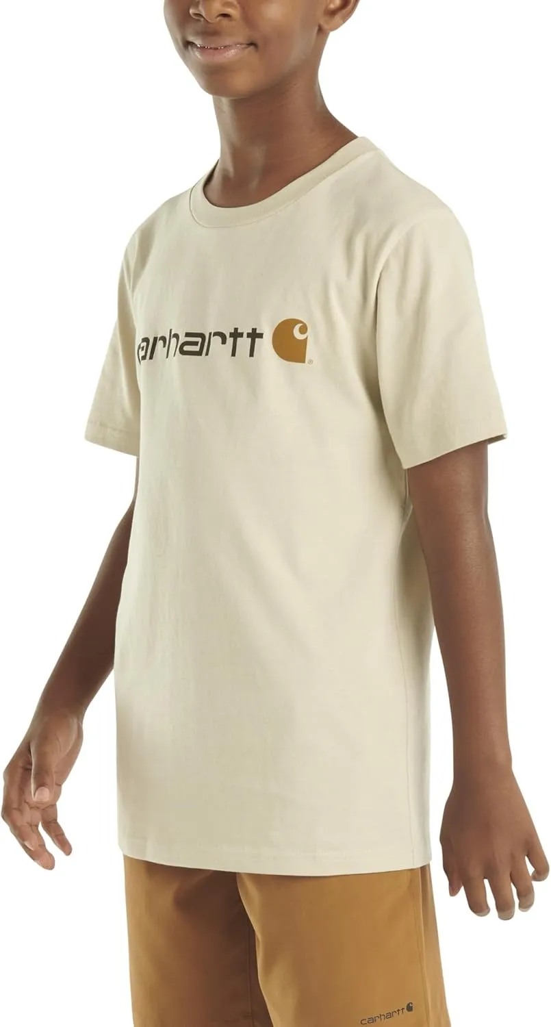 Carhartt Boys' Knit Short Sleeve Crewneck Logo T-Shirt