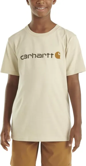 Carhartt Boys' Knit Short Sleeve Crewneck Logo T-Shirt