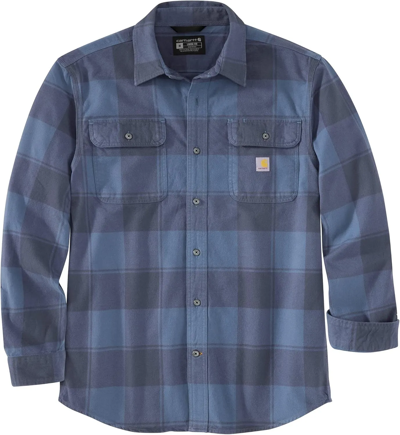 Carhartt Men's Loose Fit Heavyweight Flannel Long Sleeve Plaid Shirt