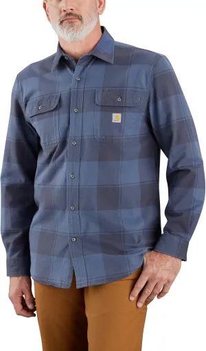 Carhartt Men's Loose Fit Heavyweight Flannel Long Sleeve Plaid Shirt