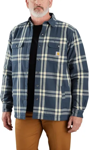 Carhartt Men's Relaxed Fit Flannel Sherpa-Lined Shirt Jac