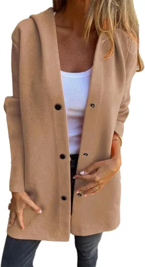 Cedar And Ash Jacket, 2025 Casual Single Breasted Hooded Jacket Spring, Oversized Womens Jackets Casual