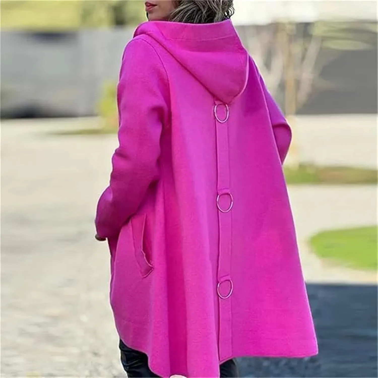 Cedar and Ash Single Breasted Hooded Jacket,S-5XL 2025 Casual Single Breasted Hooded Jacket,Trench Coat for Women