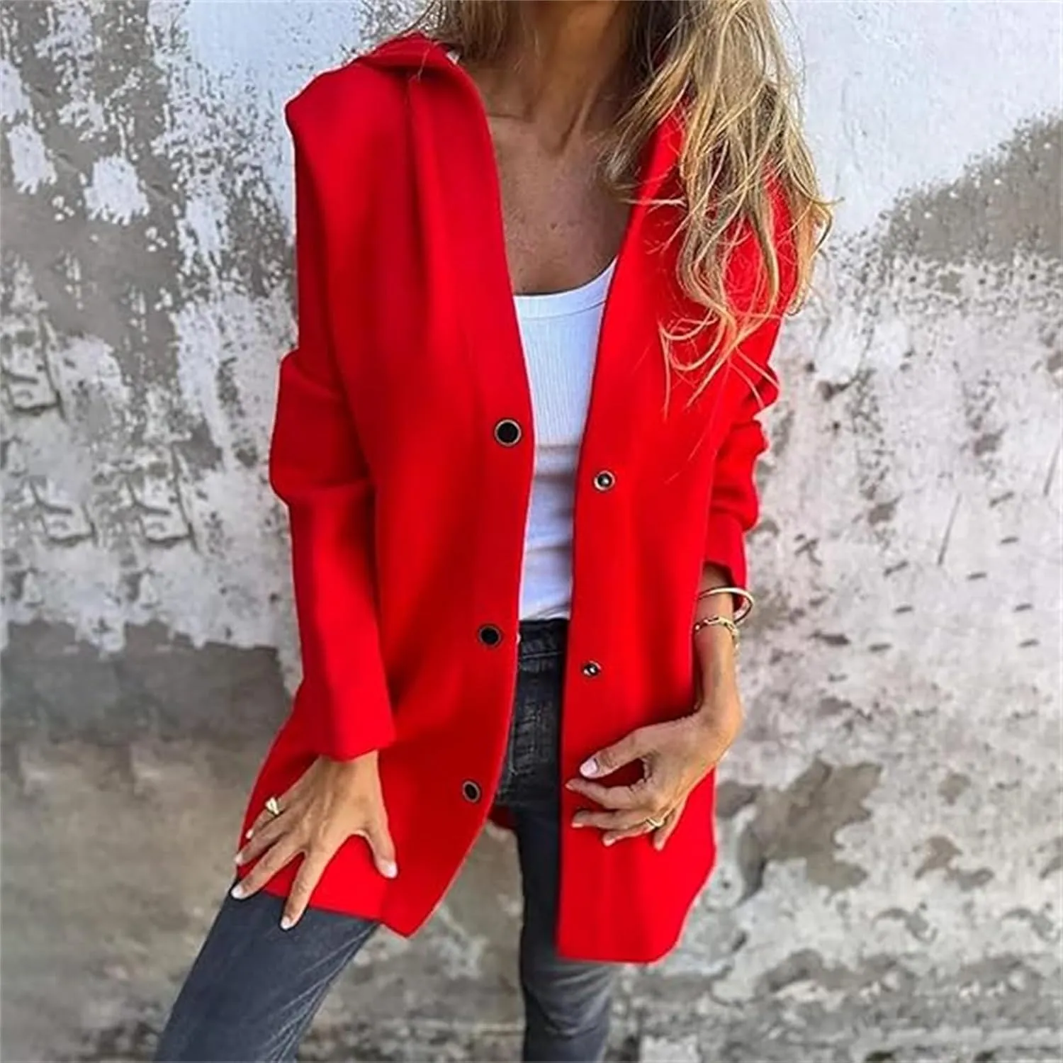 Cedar and Ash Single Breasted Hooded Jacket,S-5XL 2025 Casual Single Breasted Hooded Jacket,Trench Coat for Women