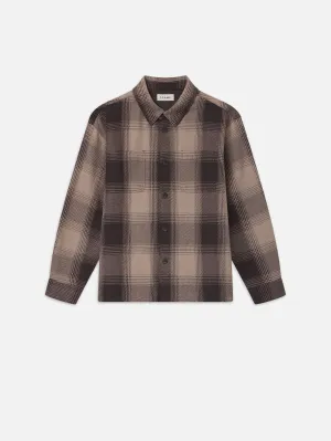 Chunky Plaid Shirt -- Brown Plaid