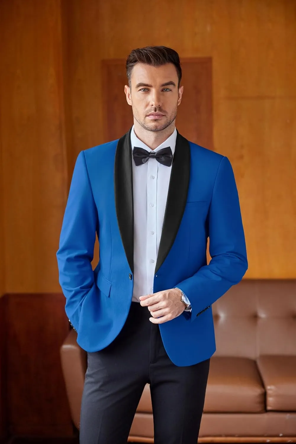 COOFANDY Mens Tuxedo Jacket Wedding Suit Jacket Slim Fit Blazer Jacket for Dinner, Prom, Party