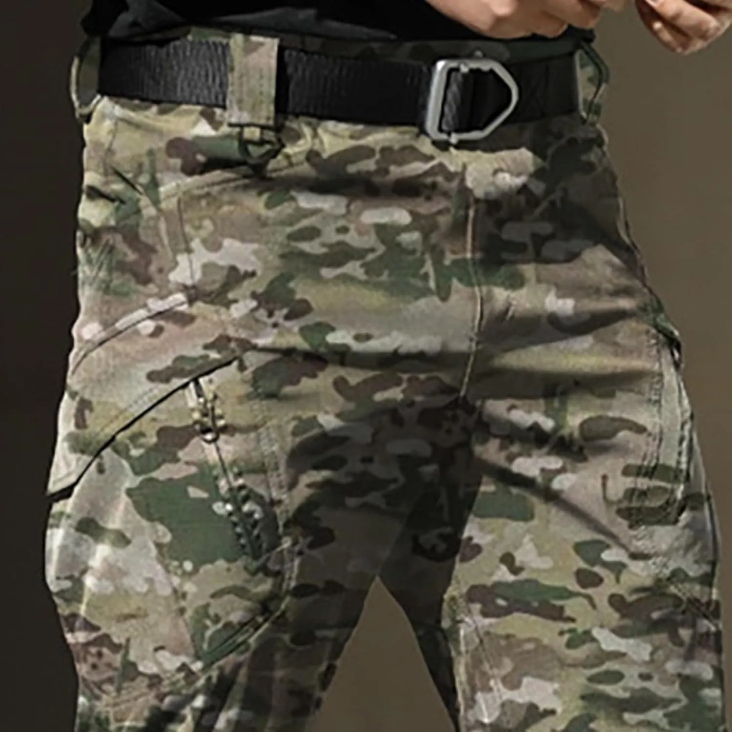 CRNTCEM Mens Camo Cargo Pants Straight Leg Army Combat Military Trousers Cotton Tactical Work Hunting Camouflage Pants